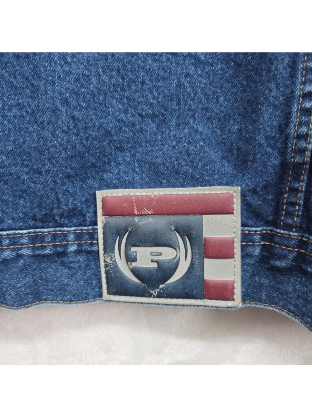 VTG Phat Farm Blue Denim Jacket Mens XXXL Hip Hop Streetwear Bull Embroidery Y2K - Picture 3 of 14